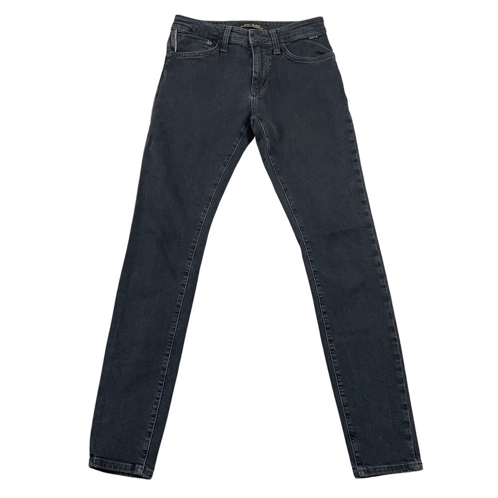 Mavi Black Jeans 28x32 Mens Black Dark Wash Skinny Stretch